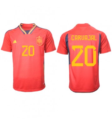 Maillot de foot Espagne Daniel Carvajal #20 Domicile Monde 2022 Manches Courte